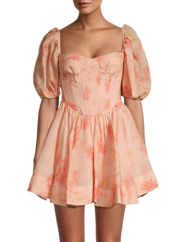 Корсетное мини-платье Kiah Bardot