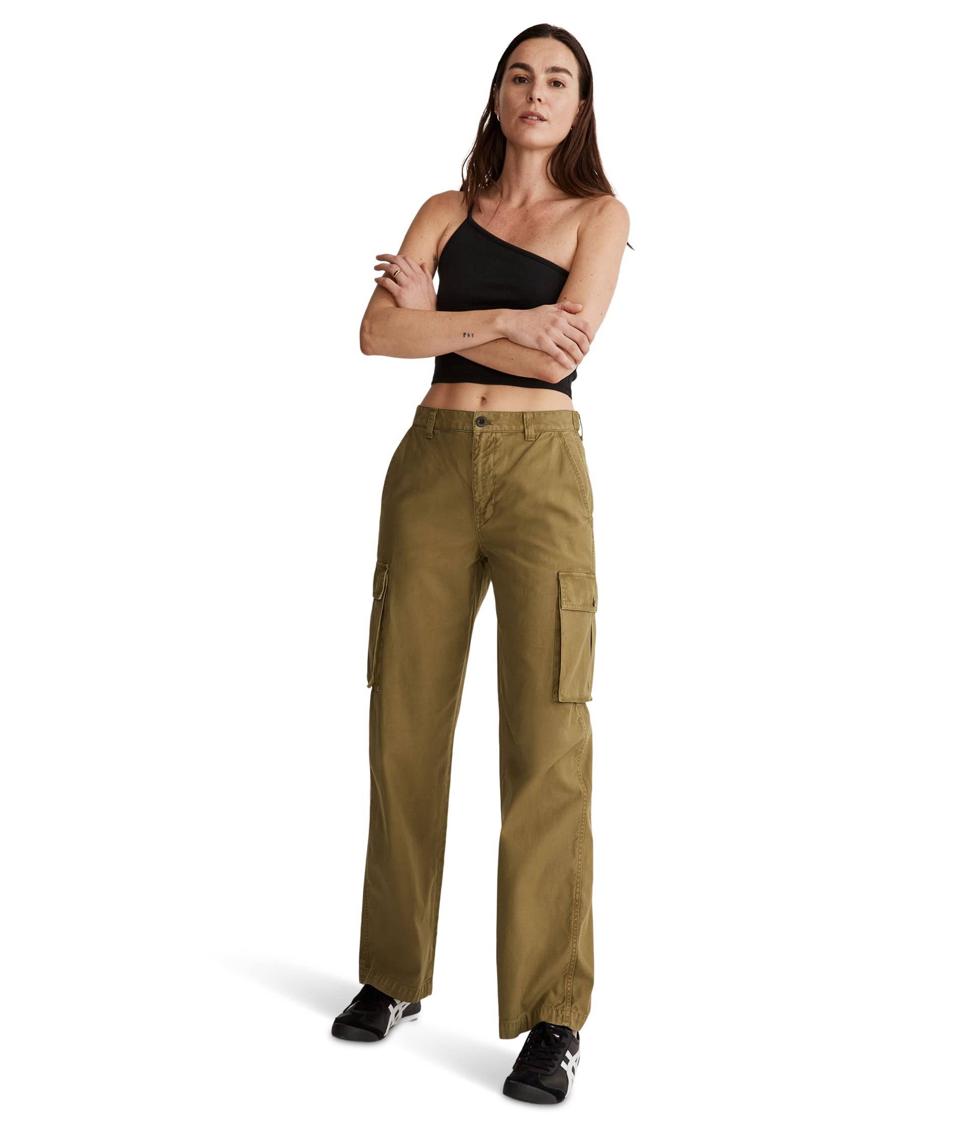 Женские Брюки Madewell Garment-Dyed Low-Slung Straight Cargo Pants Madewell