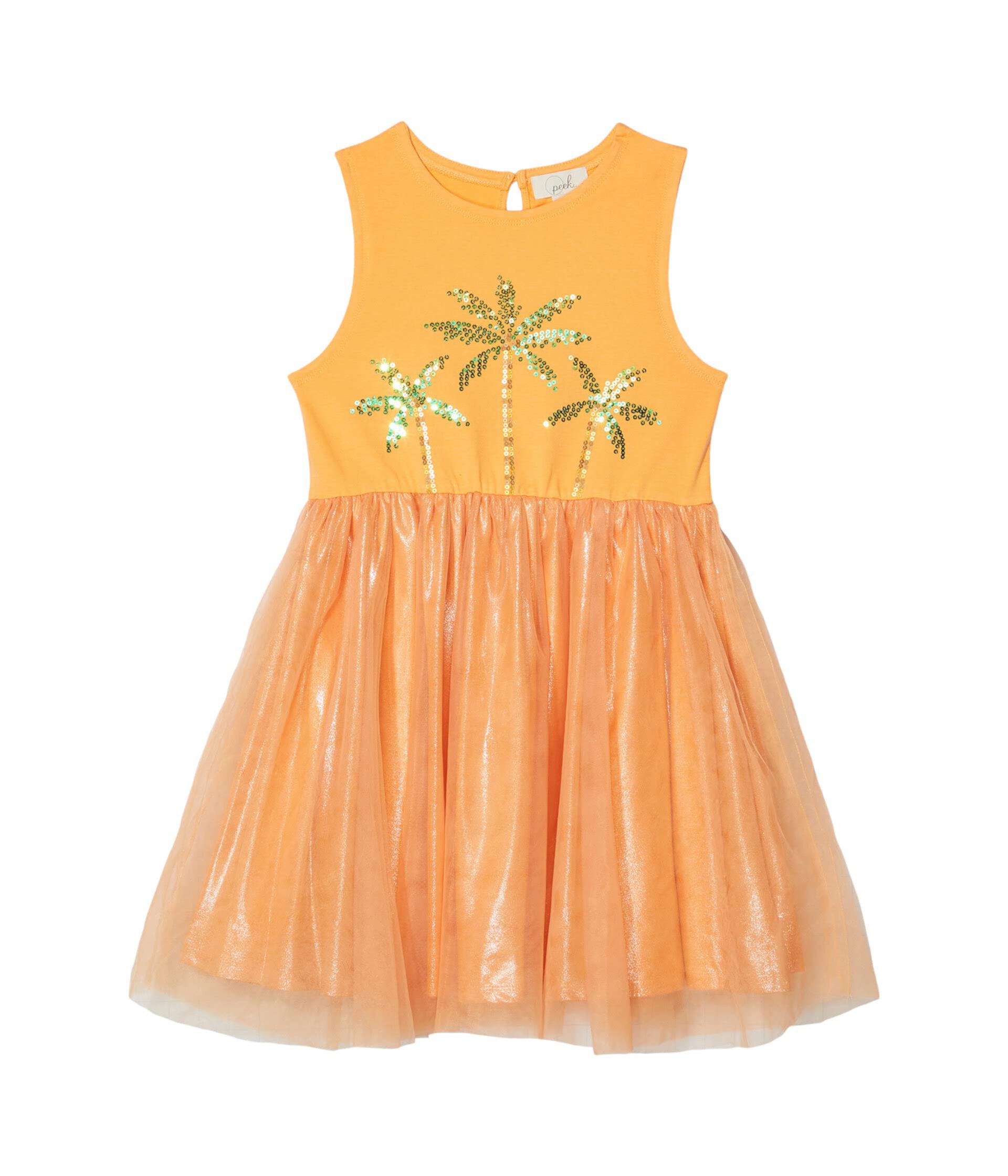 Платье Palm Trio с пайетками (для малышей/маленьких детей/больших детей) PEEK