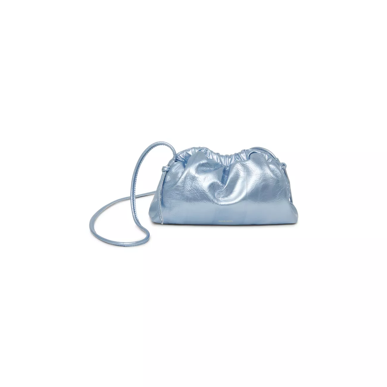 Кожаный клатч Mini Cloud цвета металлик MANSUR GAVRIEL