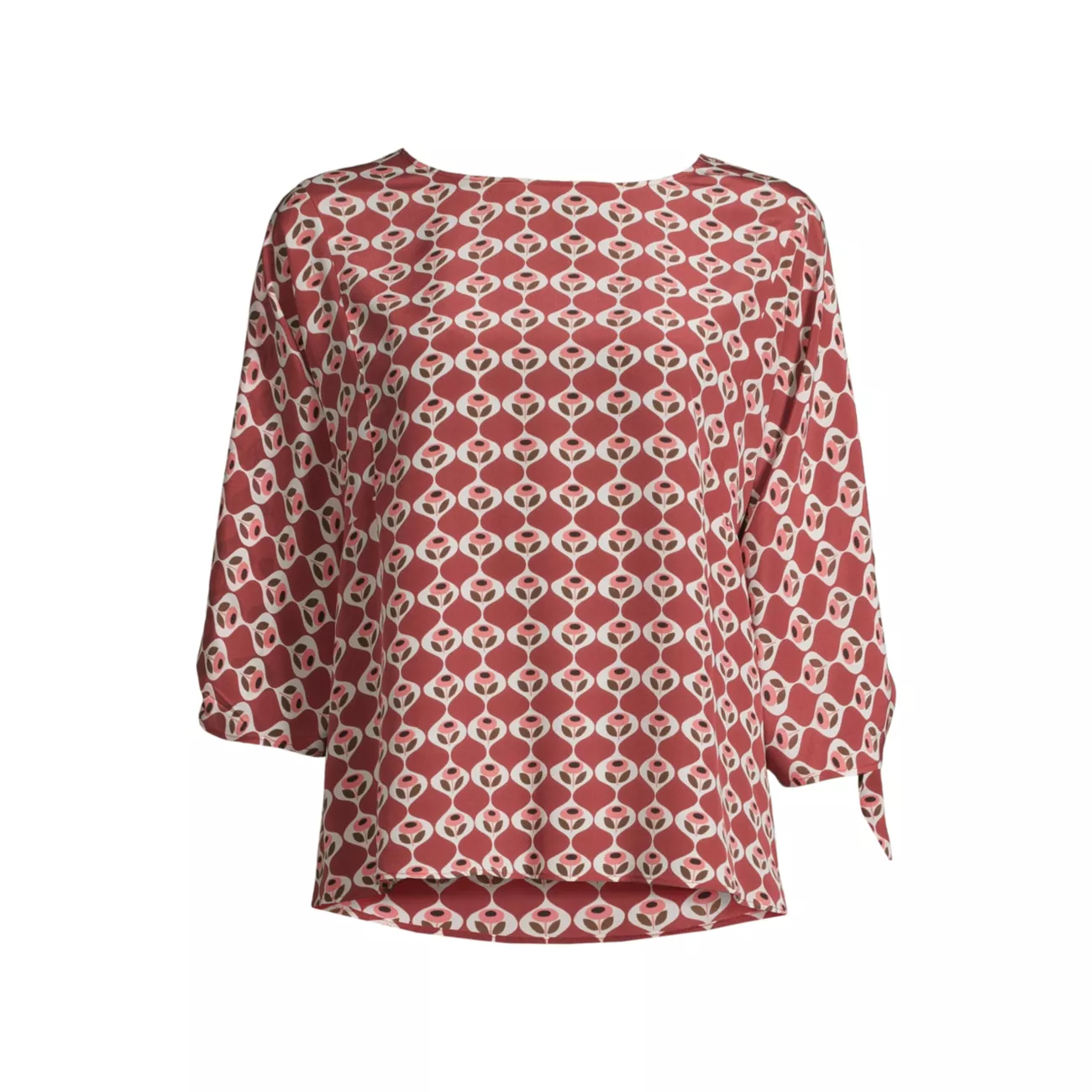 Шелковая блузка Adone с геометрическим рисунком Weekend Max Mara