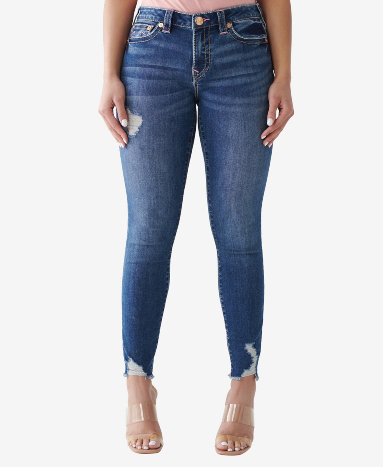 Женские Джинсы skinny True Religion Jennie Distressed True Religion