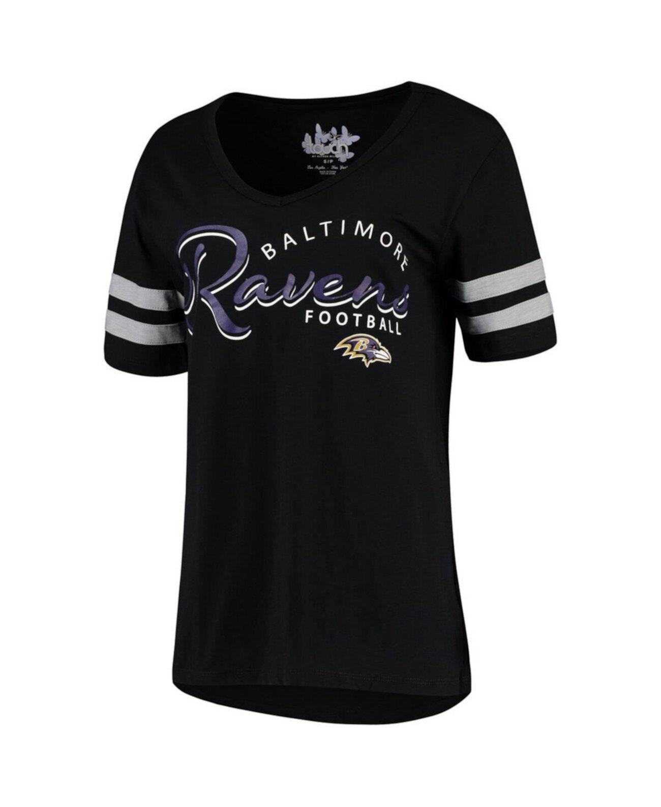 Женская футболка Baltimore Ravens Triple Play с v-образным вырезом Touch