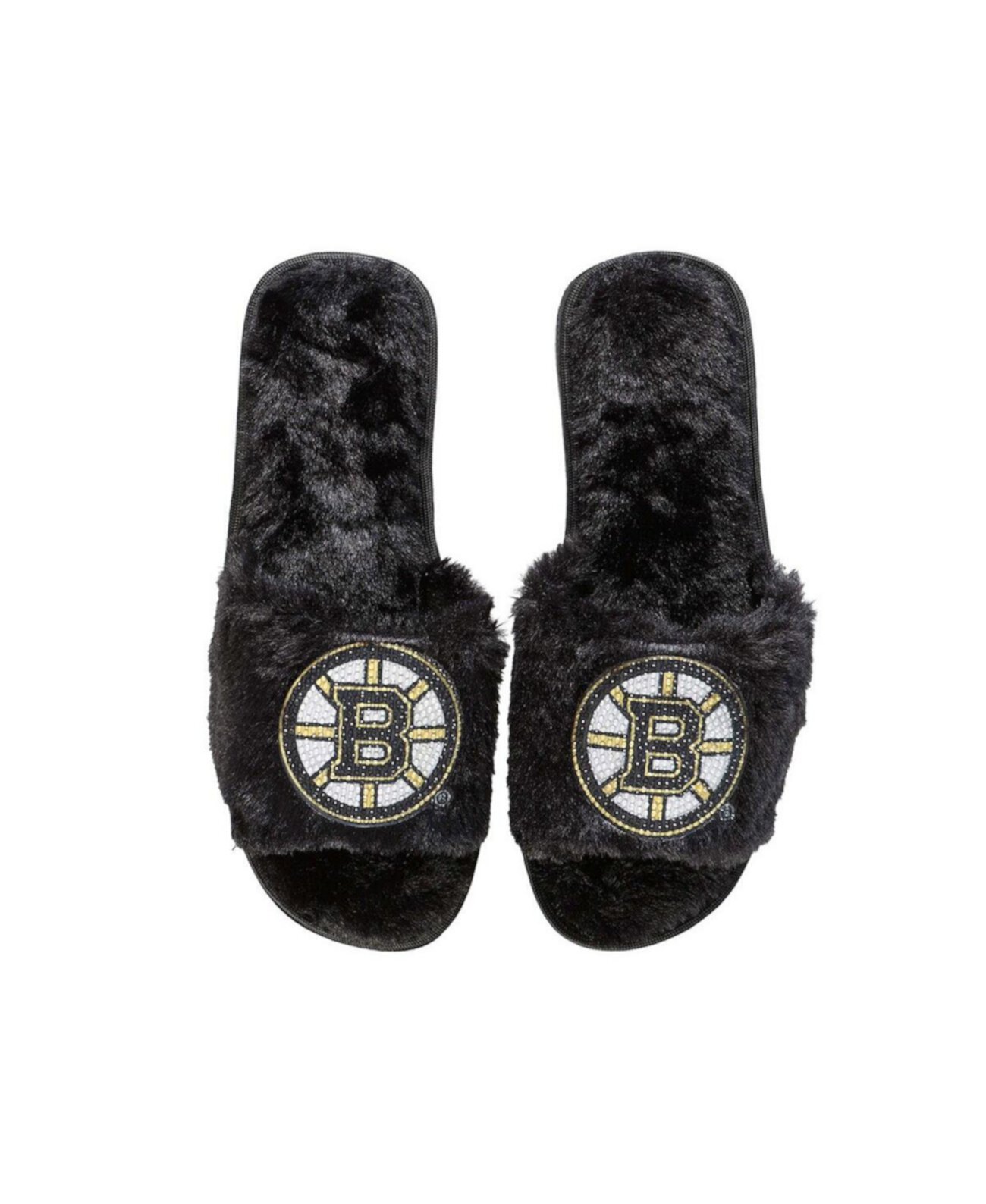 Бженские Тапочки FOCO Boston Bruins с Рубиновыми Камнями FOCO