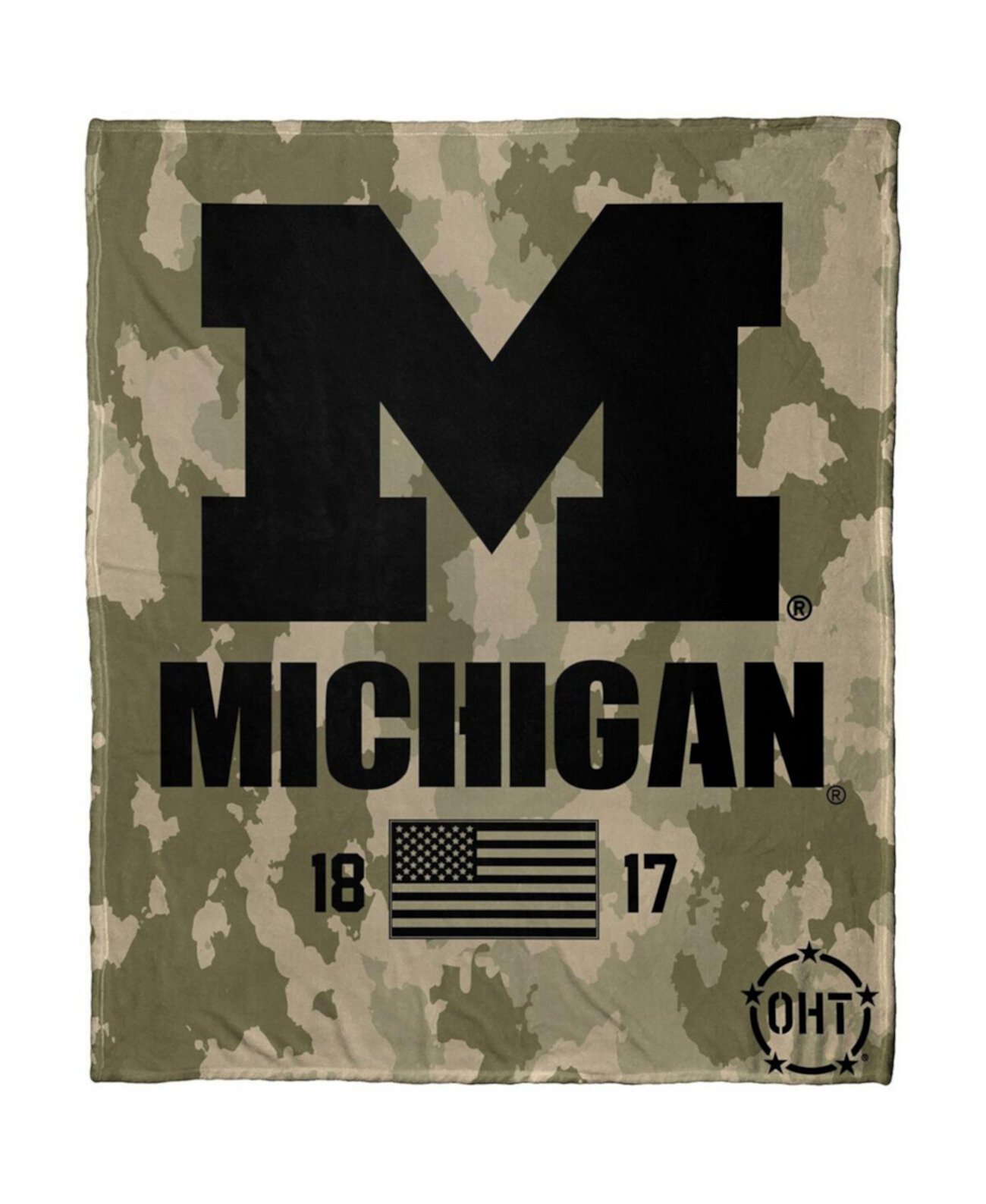 Шелковое одеяло The Group Michigan Wolverines OHT в военном стиле Northwest Company