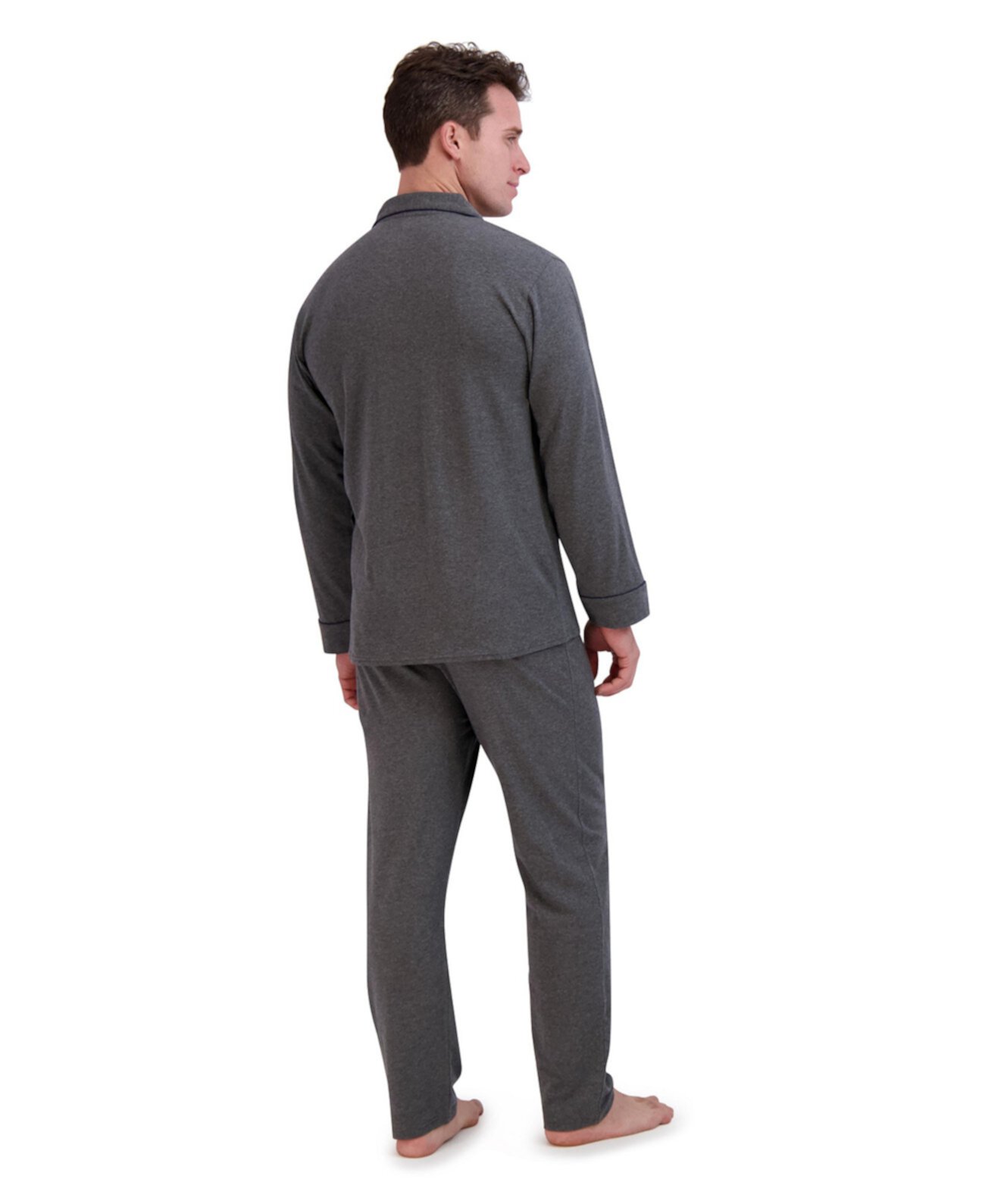 Мужская хлопковая трикотажная пижама из модала большого и высокого роста, комплект из 2 предметов Hanes