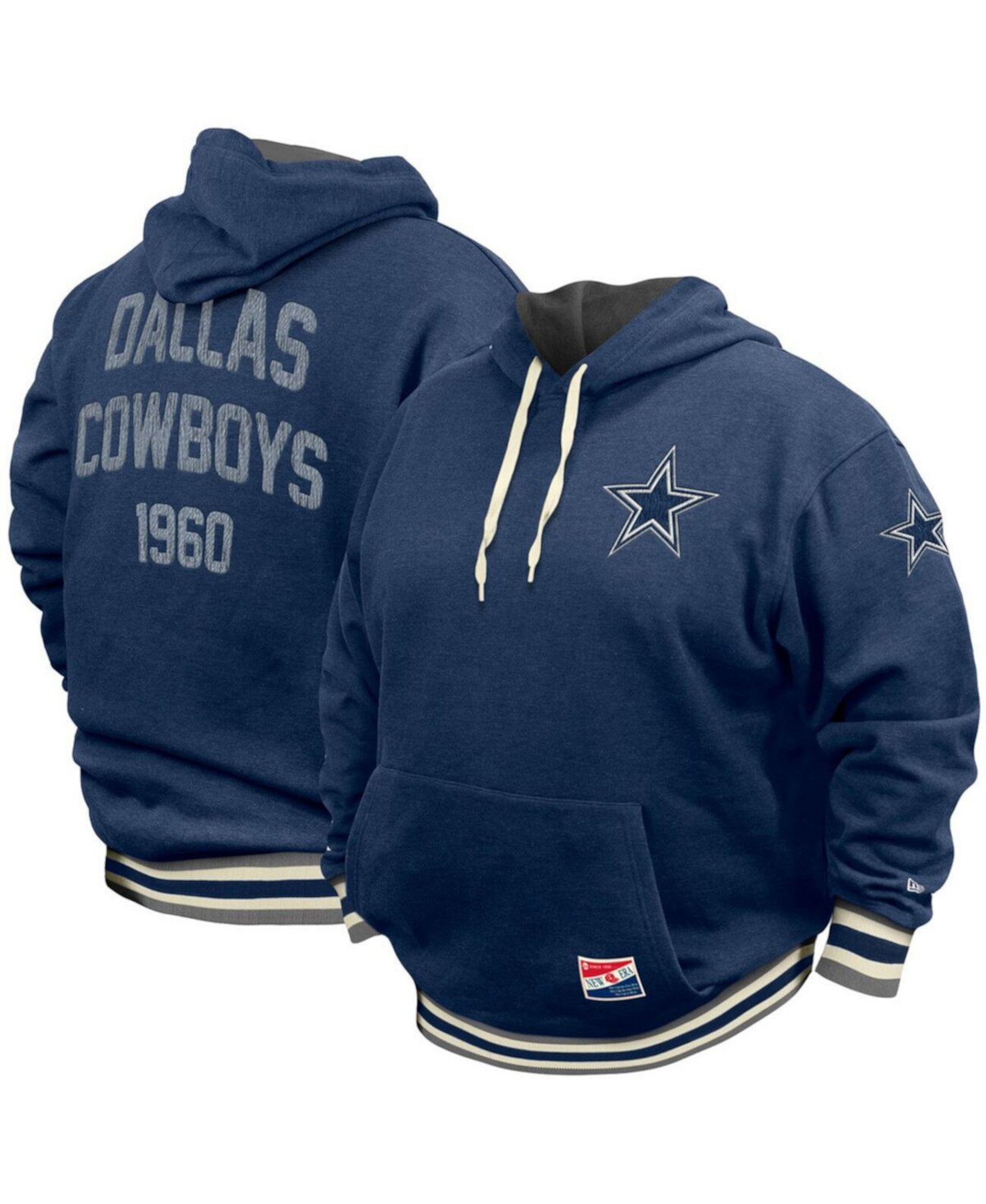 Мужская темно-синяя толстовка с капюшоном NFL Dallas Cowboys Big and Tall NFL New Era