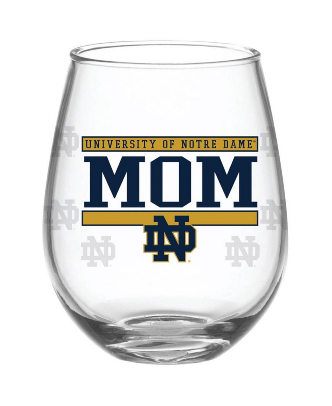 Бокал для вина Notre Dame Fighting Irish на 15 унций Mom без ножек Indigo Falls