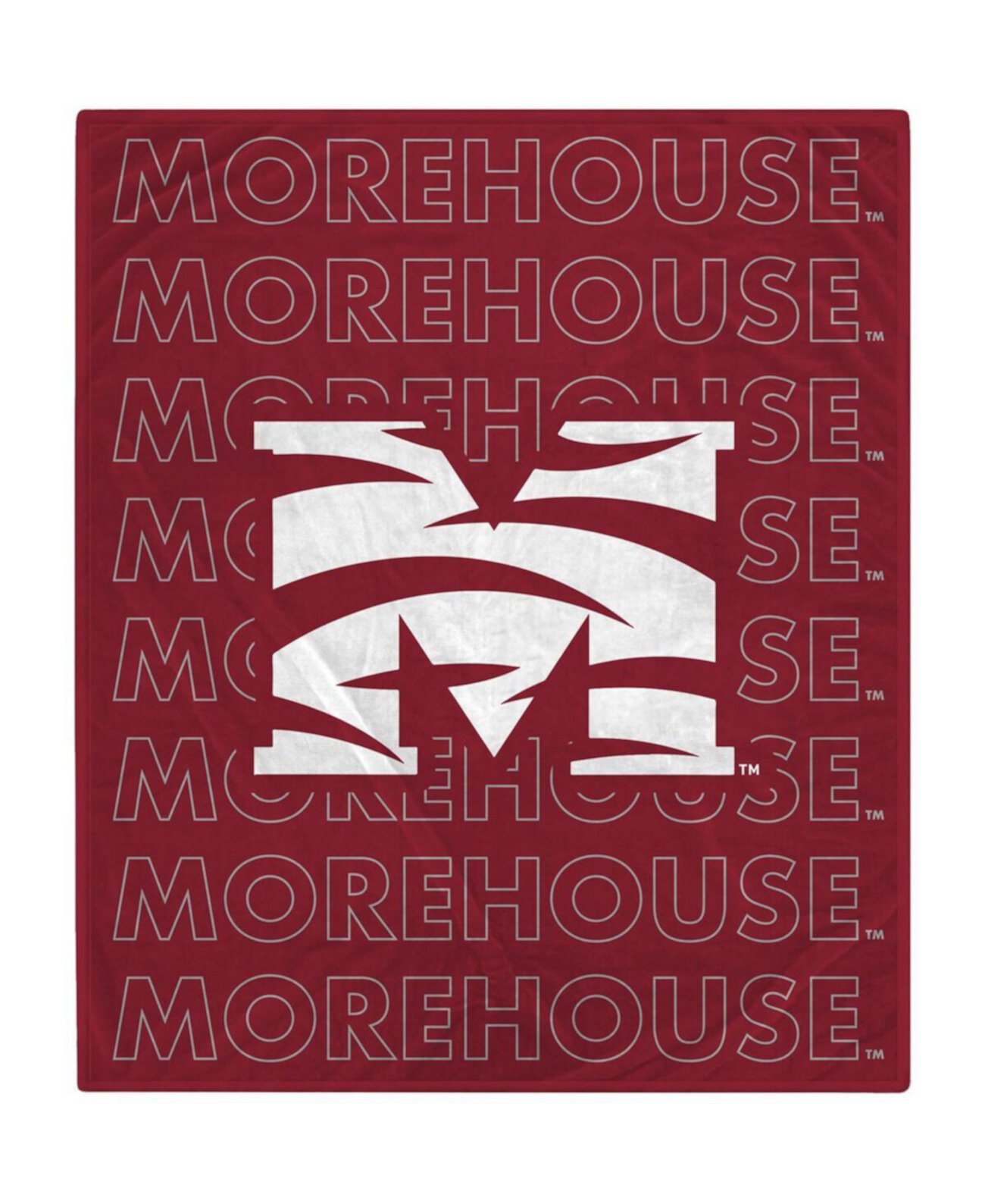 Туристическое одеяло Pegasus Home Fashions Morehouse Maroon Tigers 60" x 70" Echo Wordmark Pegasus Home Fashions