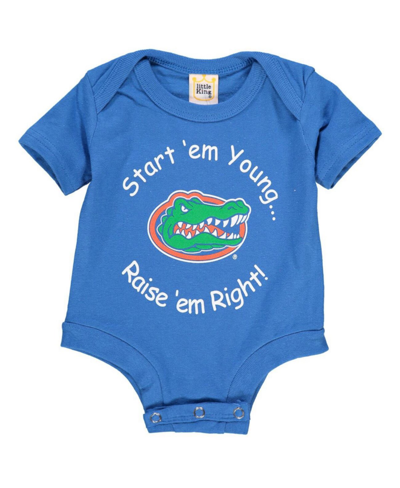 Хлопковый боди для новорожденных с принтом Florida Gators и кнопками, 100% хлопок Little King Apparel