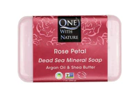 Минеральное мыло Мертвого моря с лепестками розы — 7 унций One with Nature