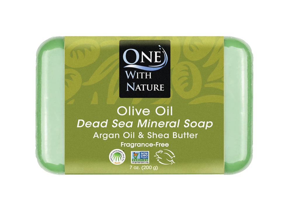 Минеральное мыло Мертвого моря с оливковым маслом — 7 унций One with Nature