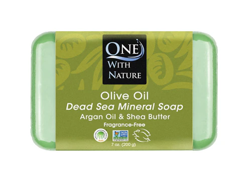 Dead Sea Mineral Bar Soap Olive Oil -- 7 oz One with Nature