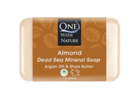 Dead Sea Mineral Bar Soap Almond -- 7 oz One with Nature