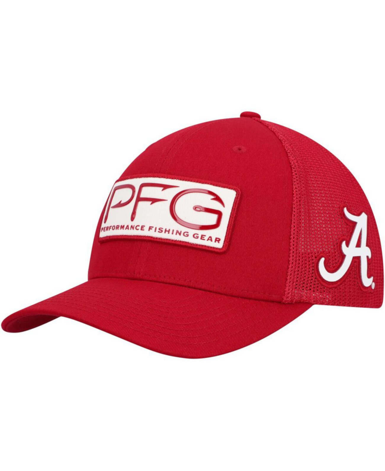 Мужская шляпа Crimson Alabama Crimson Tide PFG Hooks Flex Hat Columbia