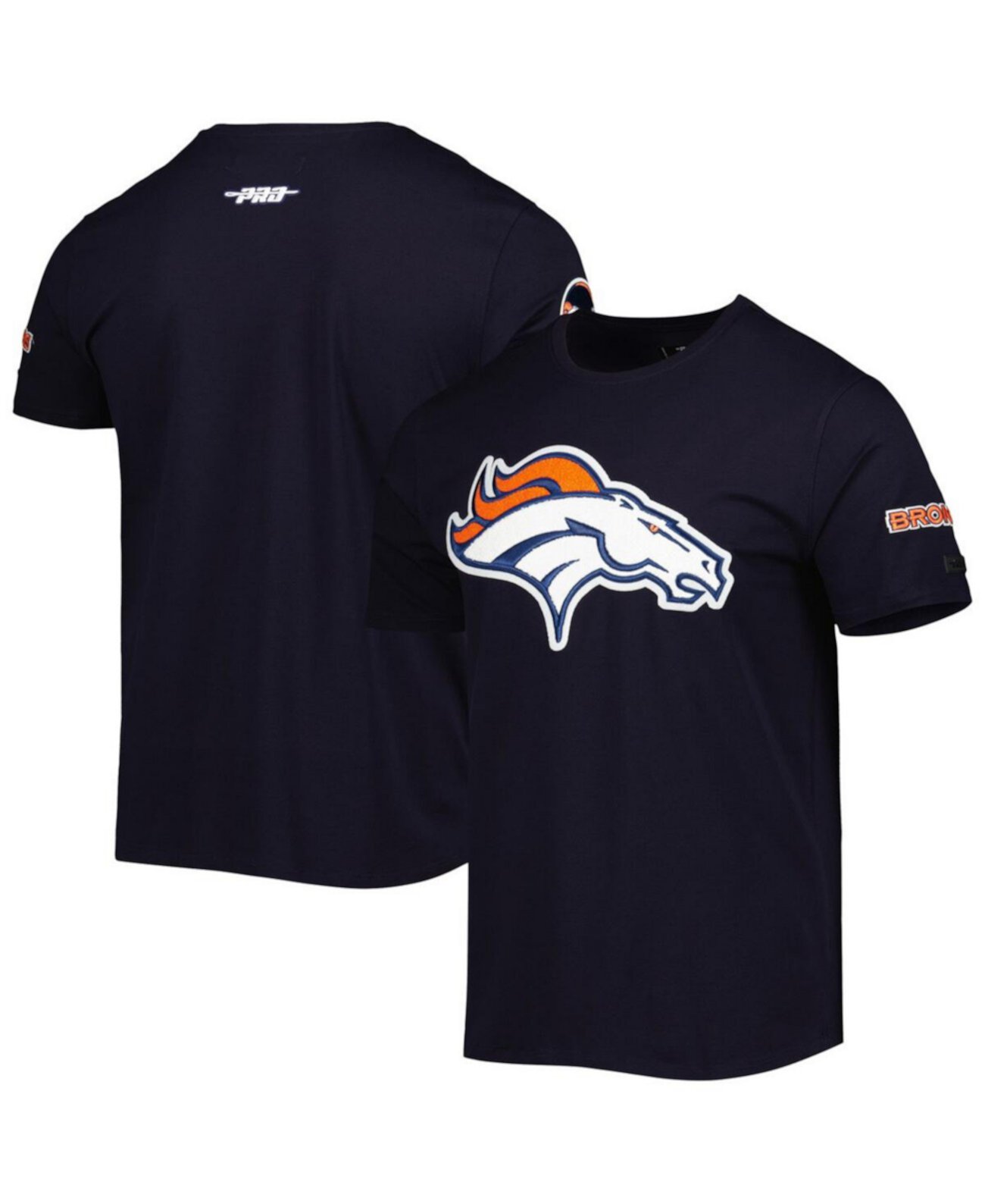 Мужская темно-синяя футболка Denver Broncos Mash Up Pro Standard