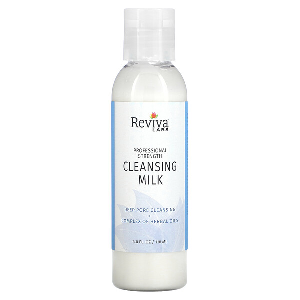Очищающее молочко, 4 жидких унции (118 мл) Reviva Labs