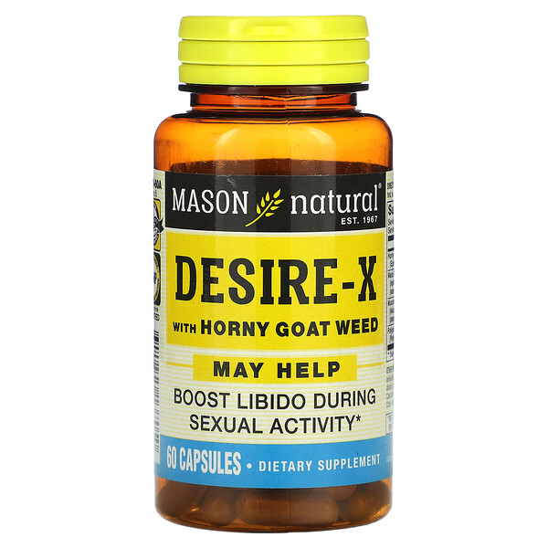 Desire-X с травой Horny Goat Weed, 60 капсул Mason Natural