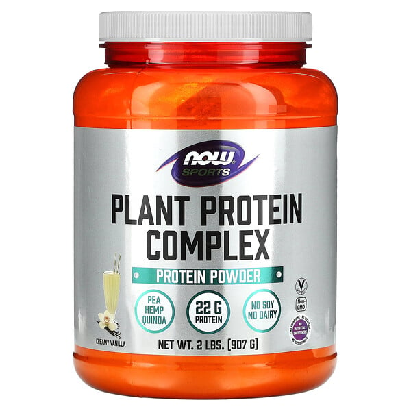 Sports, Plant Protein Complex, Creamy Vanilla, 2 lbs (907 g) NOW Foods