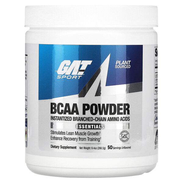 BCAA Powder, Unflavored, 9.4 oz (266.5 g) GAT