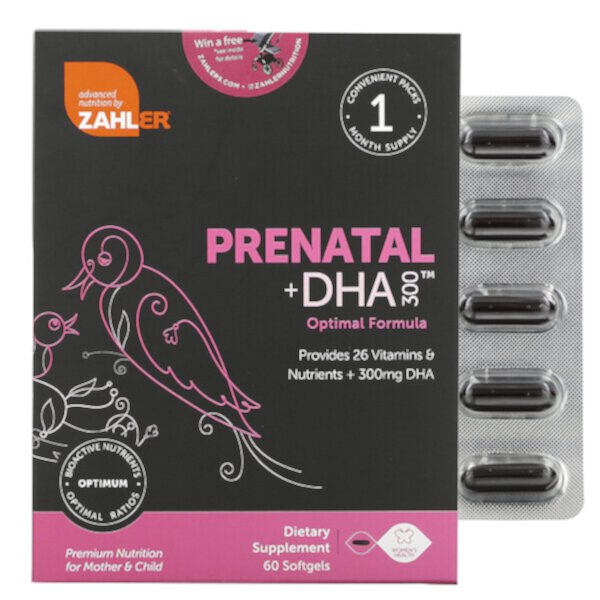 Prenatal + DHA 300, 120 Softgels Zahler