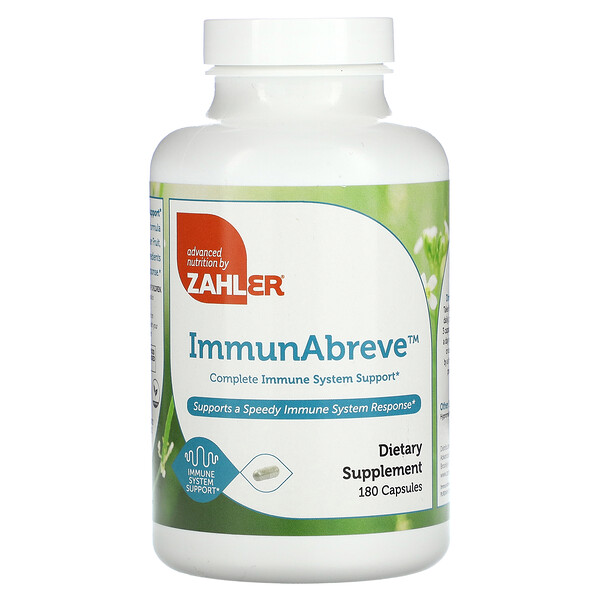 ImmunAbreve, Полная поддержка иммунной системы, 180 капсул Zahler