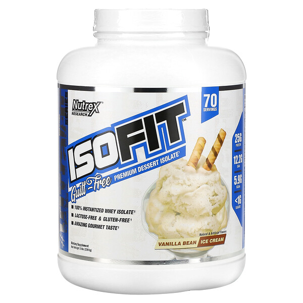 IsoFit, Ванильное мороженое, 5 фунтов (2261 г) Nutrex Research