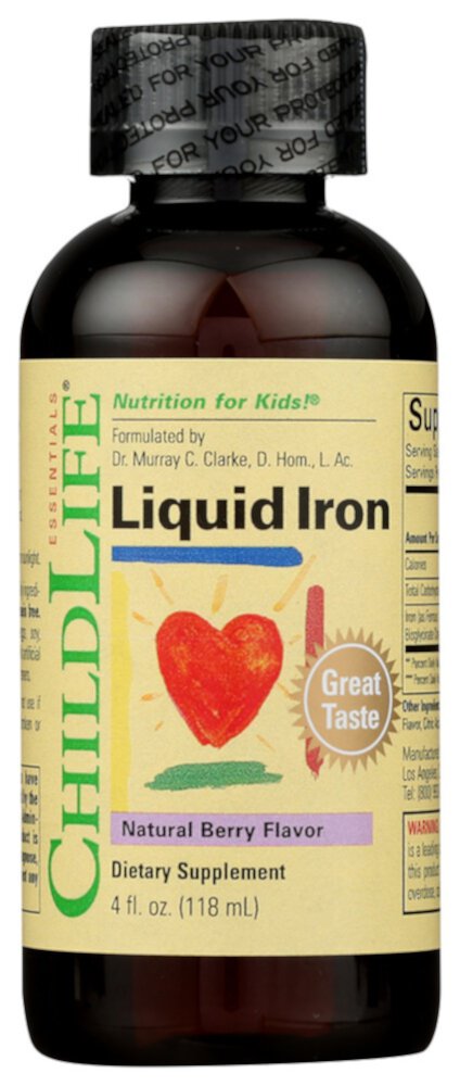 Essentials Liquid Iron Natural Berry -- 4 fl oz ChildLife