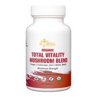 Капсулы с грибами Total Vitality - органические - 1300 мг - 60 капсул Dr. Botanical Health