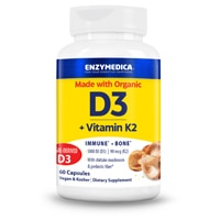 Органический витамин D3 + витамин K2 — 60 капсул Enzymedica