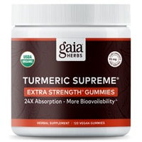 Turmeric Supreme Extra Strength Gummies (Жевательные конфеты) -- 120 Vegan Gummies Gaia Herbs