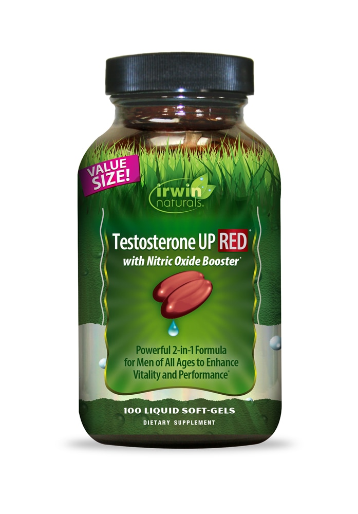 Testosterone Up Red Value Size -- 100 Liquid Softgels (Жидкие мягкие капсулы) Irwin Naturals