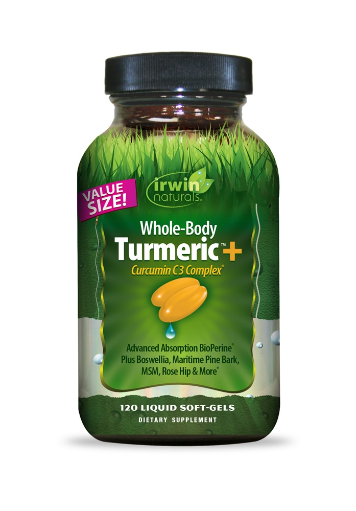 Whole-Body Turmeric + Curcumin C3 Complex Value Size -- 120 Liquid Softgels (Жидкие мягкие капсулы) Irwin Naturals