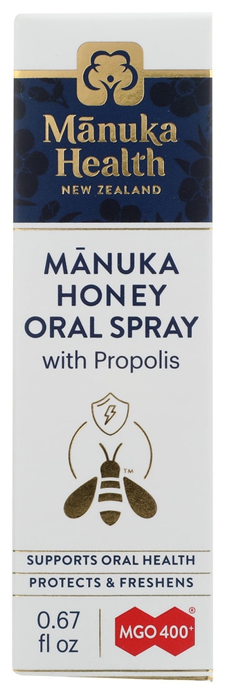 Оральный спрей с медом и прополисом манука -- 0,67 жидких унций Manuka Health