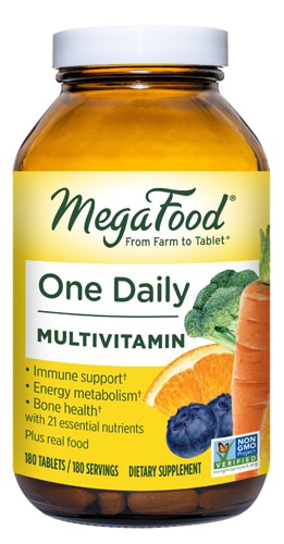 Мультивитамины One Daily – 180 таблеток, поддерживающие иммунитет и энергию MegaFood