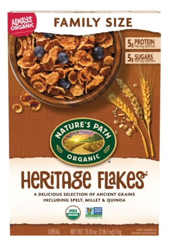 Heritage Flakes Orgnaic Cereal -- 33.5 oz Nature's Path