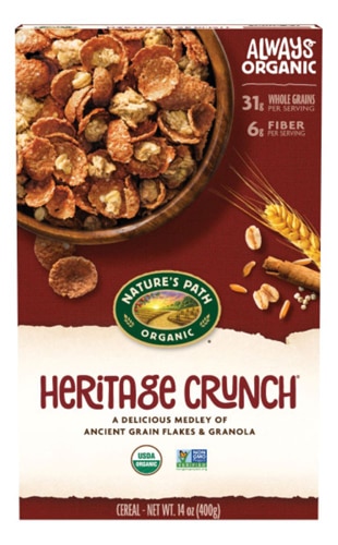 Органические хлопья Heritage Crunch — 14 унций Nature's Path