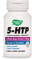 5-HTP - L-5-гидрокситриптофан - витамин B6 и C - экстракт бобов гриффонии - 60 таблеток Nature's Way