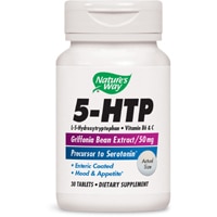 5-HTP - L-5-гидрокситриптофан - витамин B6 и C - экстракт бобов гриффонии - 30 таблеток Nature's Way