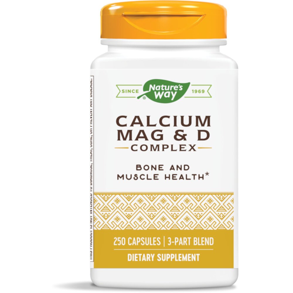 Calcium Magnesium & Vitamin D Complex - Bone and Muscle Function -- 250 Capsules (Капсулы) Nature's Way