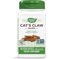 Cat’s Claw Bark - Traditional Health Tonic -- 1,455 mg Per Serving (Порция) - 100 Vegan Capsules (Веганские капсулы) Nature's Way