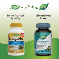 Completia Multivitamin for People with Diabetes - No Iron Added -- 90 Tablets (Таблетки) Nature's Way