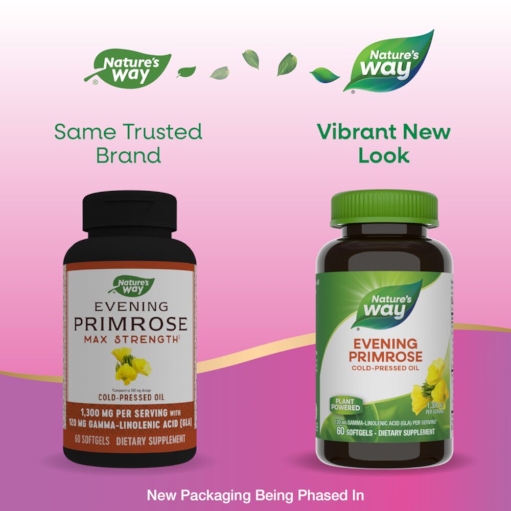 Evening Primrose - Cold-Pressed Oil -- 1300 mg Per Serving (Порция) - 60 Softgels (Мягкие капсулы) Nature's Way