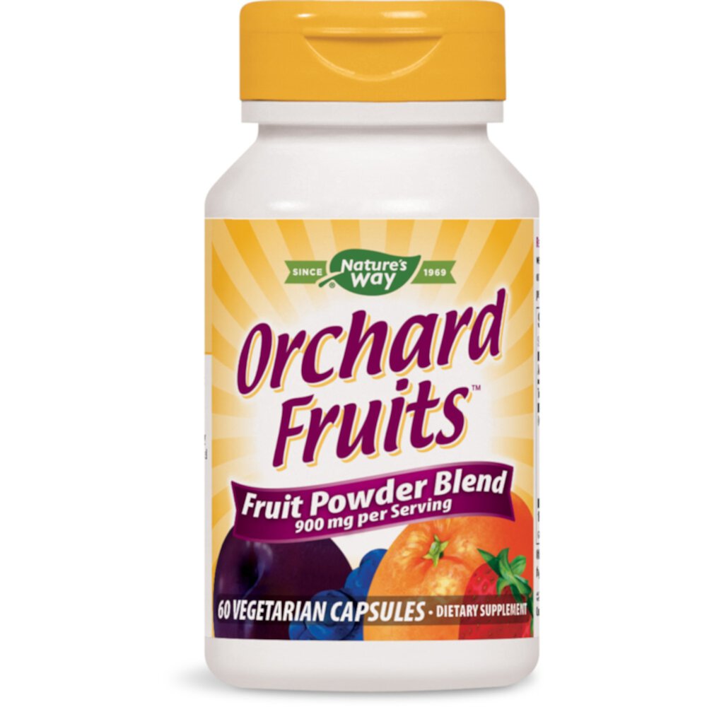 Orchard Fruits - Fruit Powder (Порошок) Blend -- 900 mg per 2 Capsule Serving (Порция) - 60 Vegetarian Capsules (Вегетарианские капсулы) Nature's Way