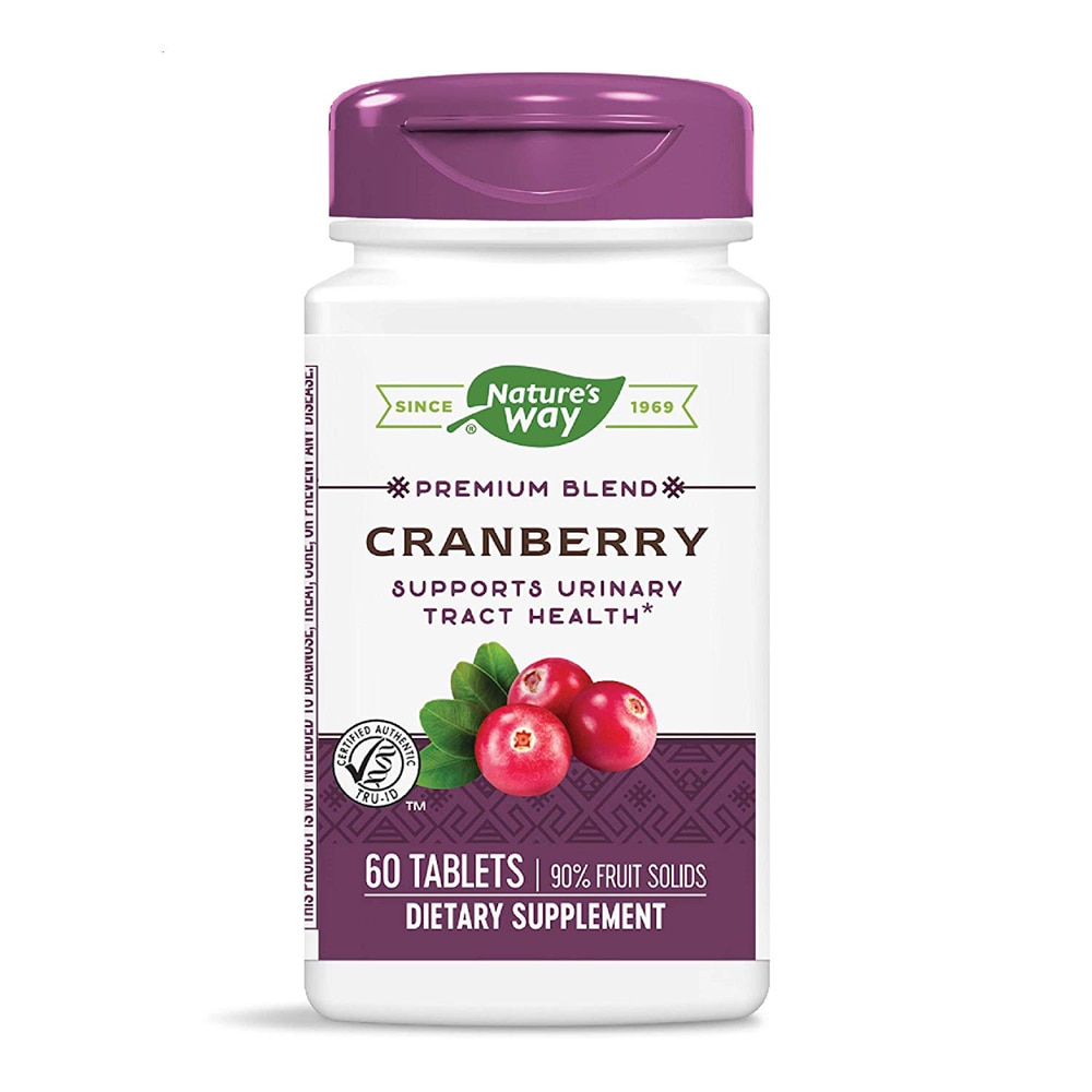 Premium Blend Cranberry - 90% фруктовых сухих веществ - 60 таблеток Nature's Way