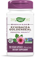 Premium Blend Echinacea Goldenseal — 900 мг на порцию — 100 веганских капсул Nature's Way