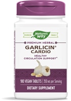 Premium Herbal Garlicin Cardio — 350 мг на порцию — 180 веганских таблеток Nature's Way