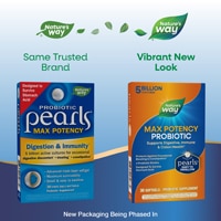 Probiotic Pearls Max Potency - 5 Billion Cultures - Digestive Health - 30 Softgels (Мягкие капсулы) Nature's Way