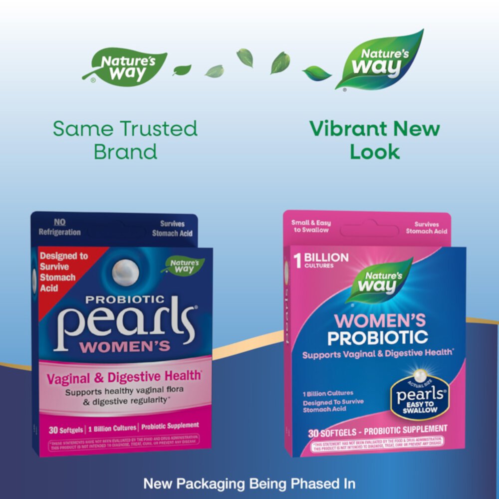 Women's Probiotic Pearls - 1 Billion Live Cultures -- 30 Softgels (Мягкие капсулы) Nature's Way