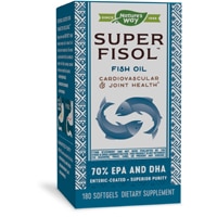 Рыбий жир с кишечнорастворимой оболочкой Super Fisol - 70% ЭПК и ДГК - 180 мягких капсул Nature's Way